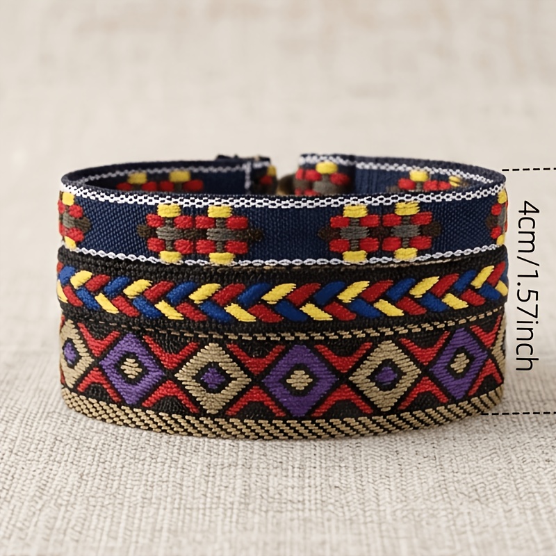 3pcs Handcrafted Bohemian Woven Friendship Bracelet Set